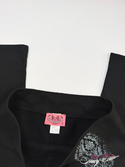 Juicy Couture Black Lace Print Tracksuit ♡ XS