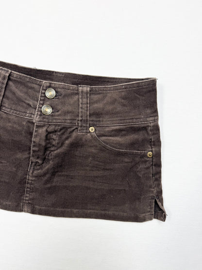 Brown Corduroy Mini Skirt ♡ XS/S