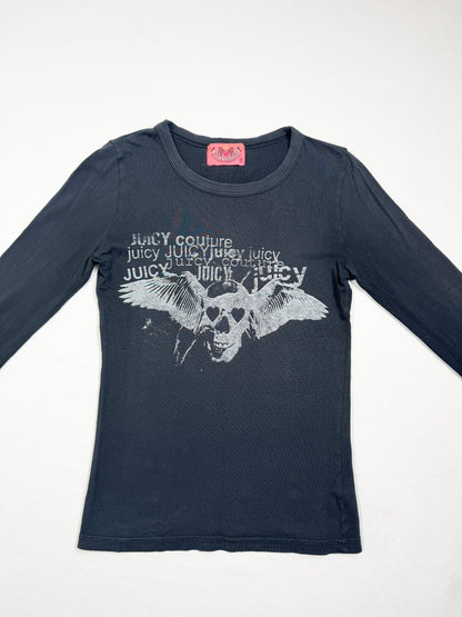 Juicy Couture Skull Long Sleeved Top ♡ XS