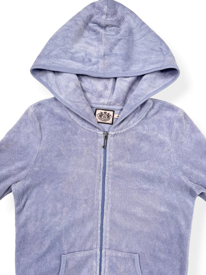 Purple Towelling Juicy Couture Zip Up Hoodie ♡ XS