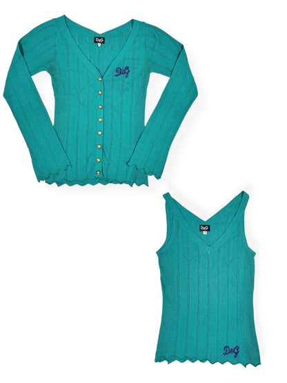 D&G Turquoise Tank & Cardigan ♡ Size S
