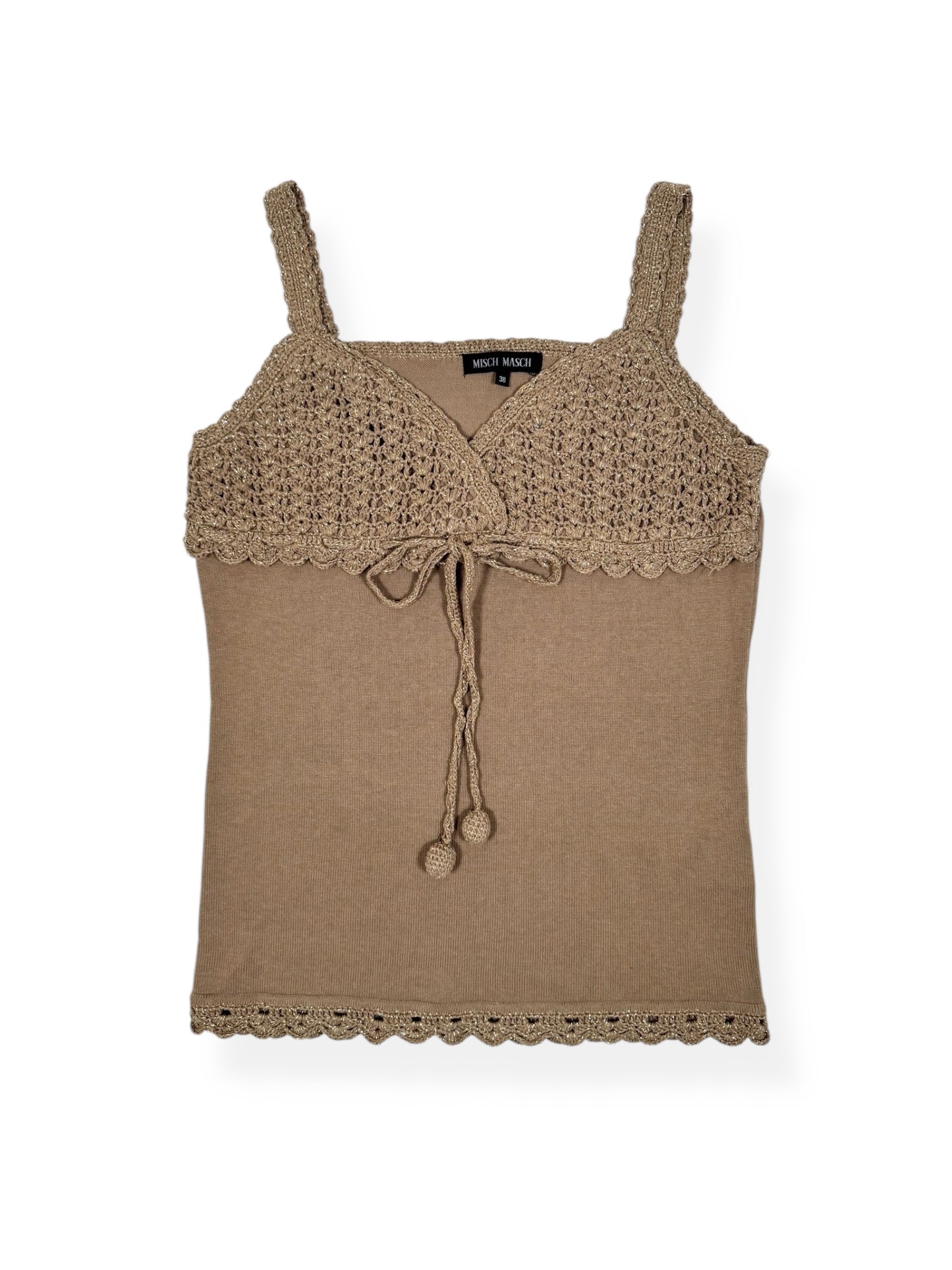 Glittery Brown Knit Cami