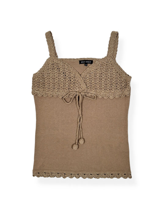 Glittery Brown Knit Cami