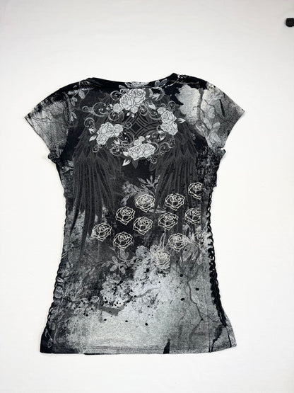 Grunge Lace Sides Tee ♡ S