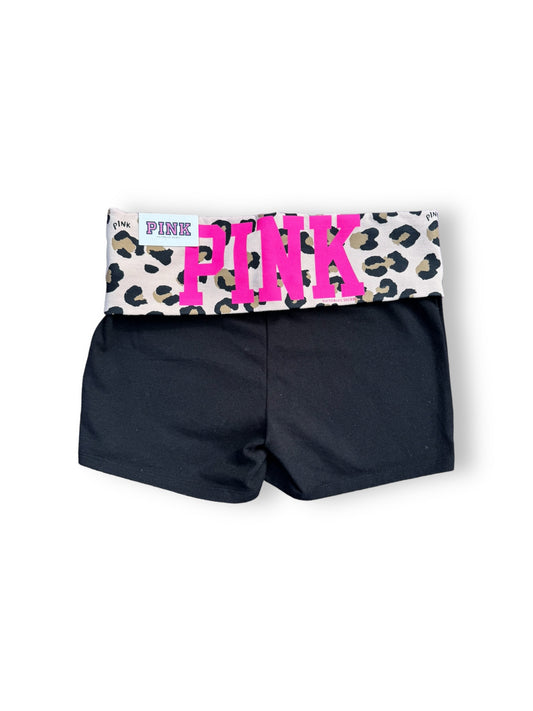 BNWT PINK Leopard Fold Over Shorts
