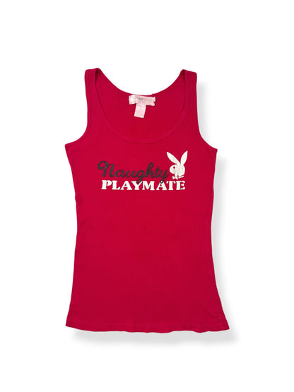 “Naughty Playmate” Red Playboy Tank ♡ S