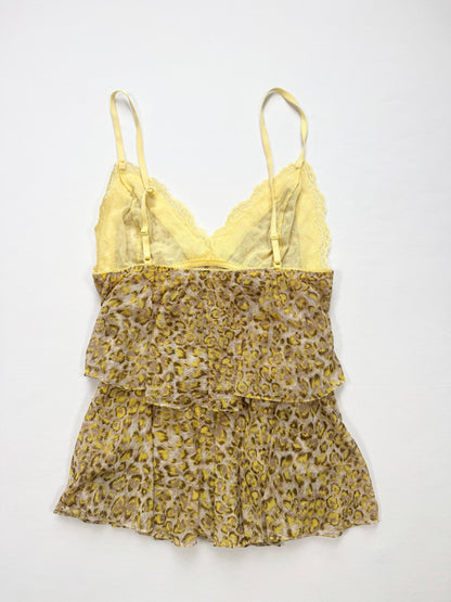 Yellow Leopard Print Cami ♡ S
