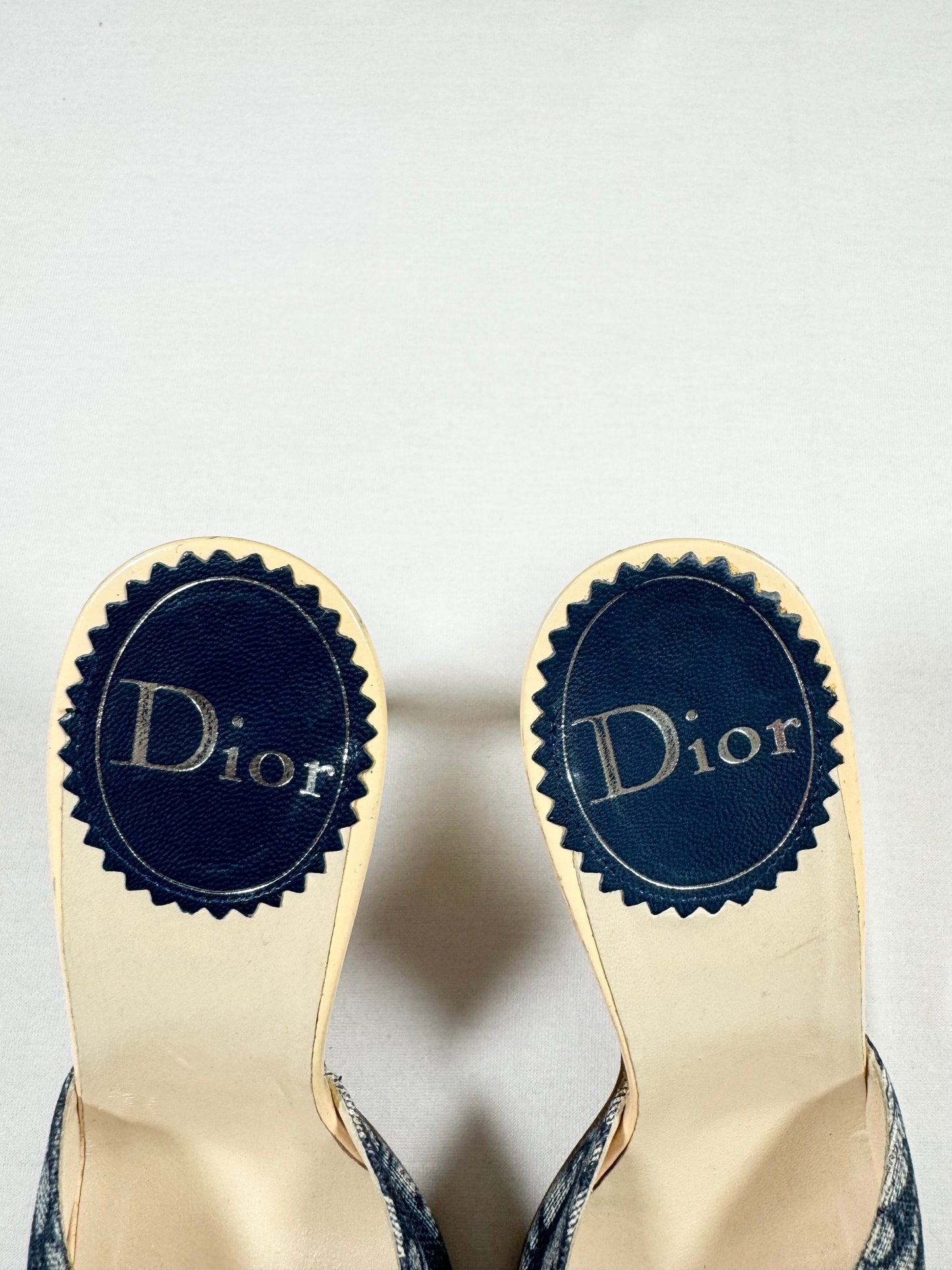 Dior Monogram Lock and Key Kitten Heels