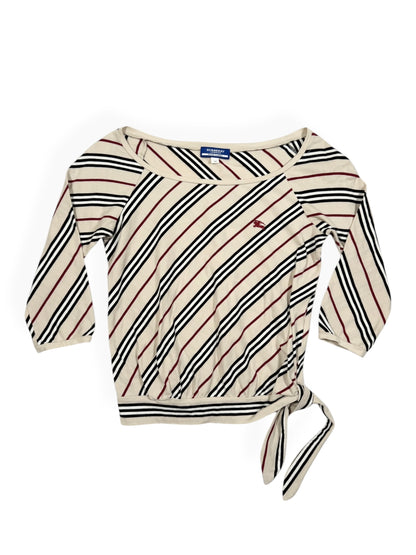 Burberry Striped 3/4 Top ♡ Size M