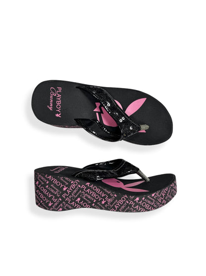 Playboy Pink & Black Platform Sandals ♡ Euro 38