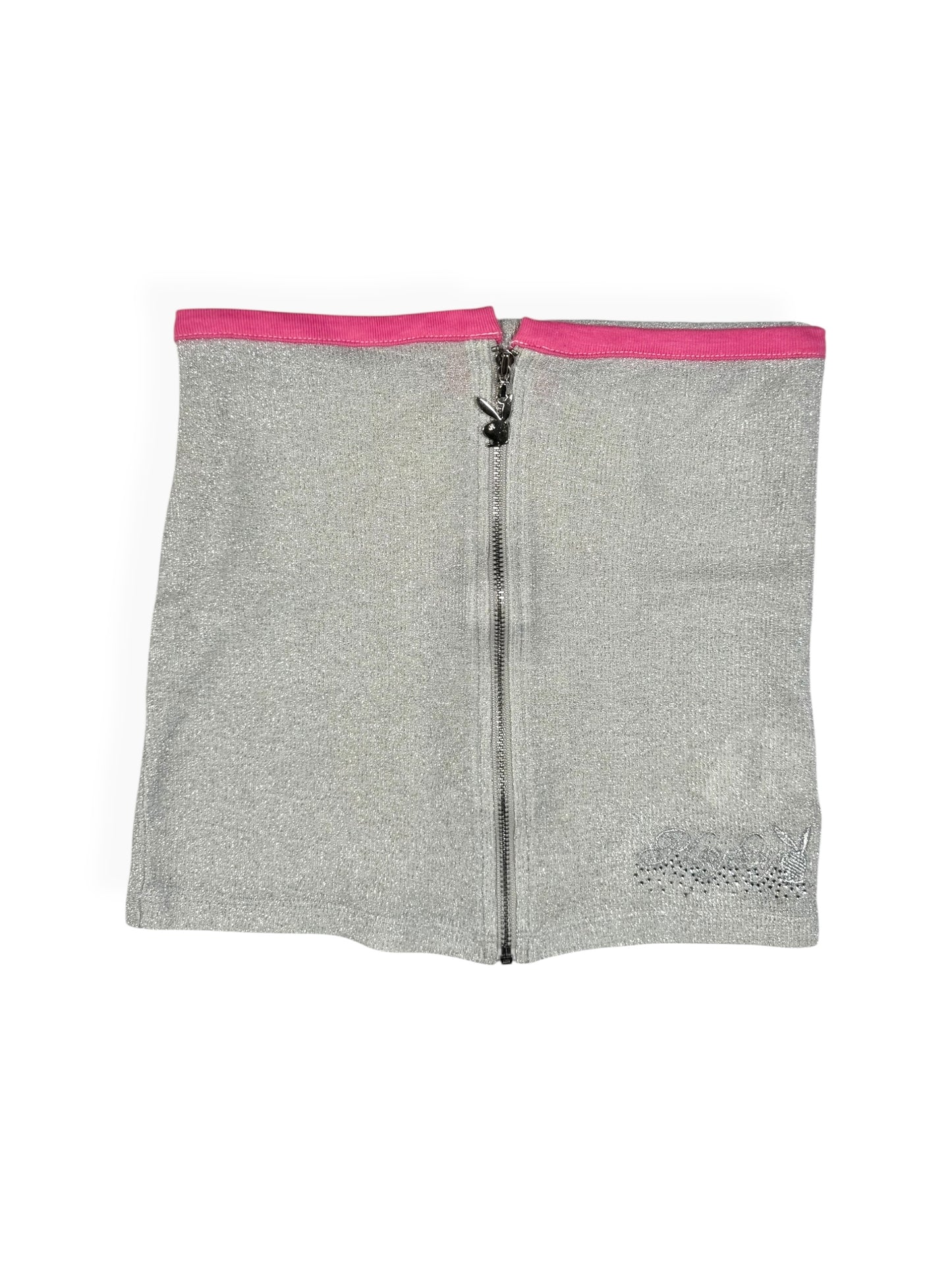 Silver Playboy Tube Top ♡ Size S