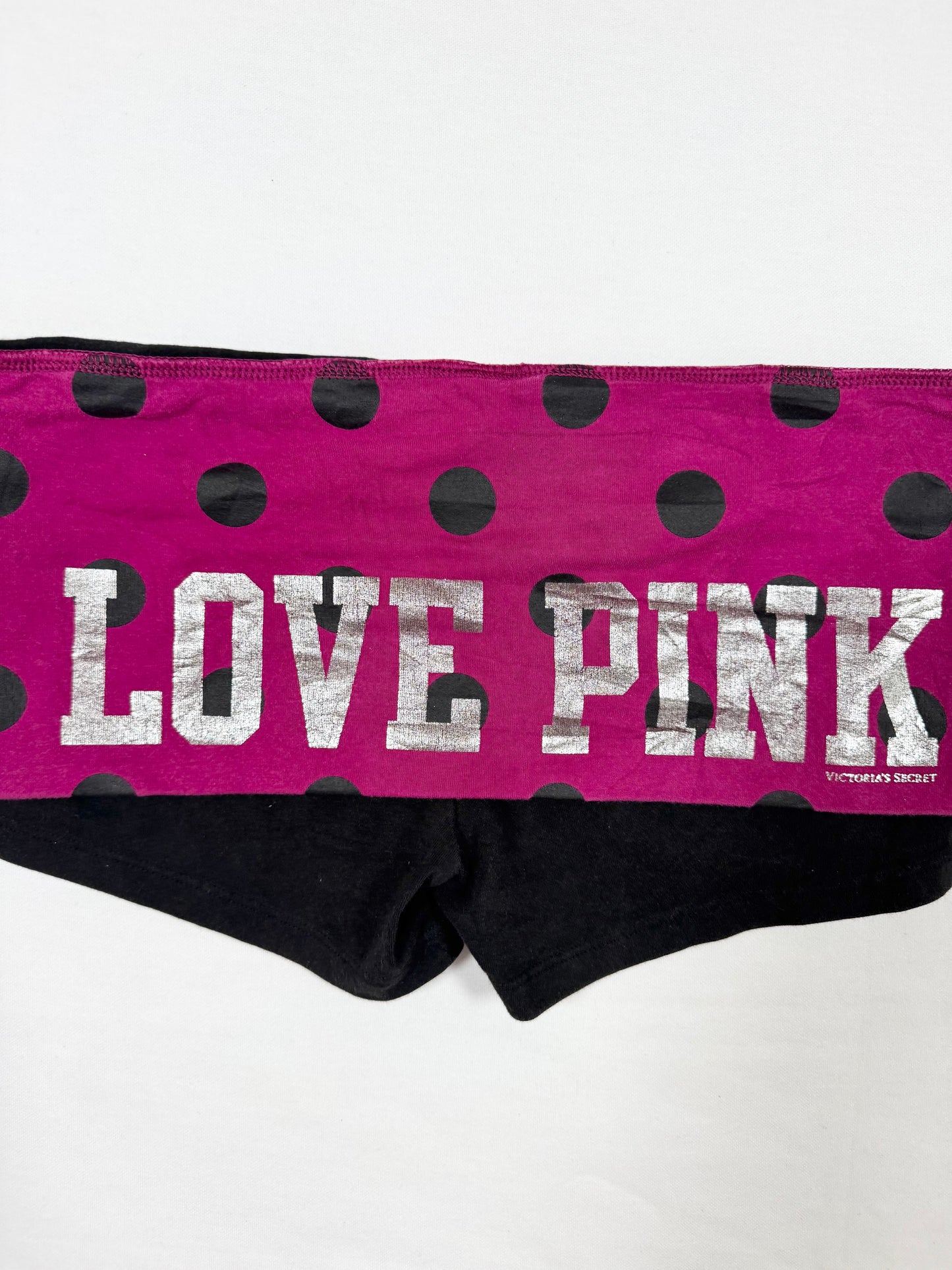 PINK Polka Fold Over Shorts ♡ Size S/M