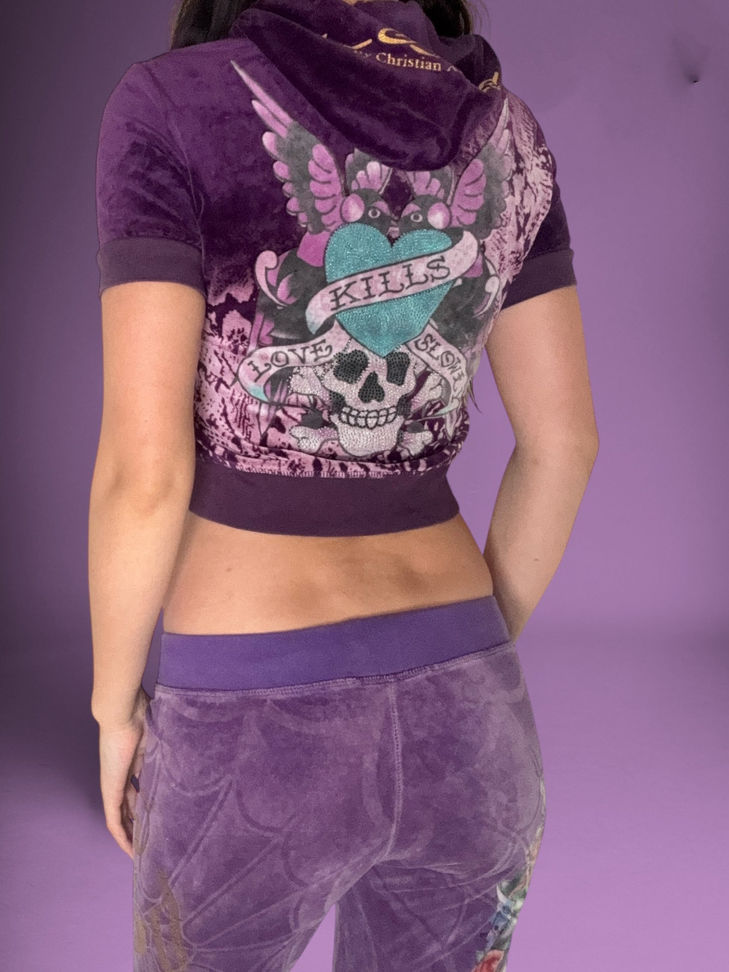 Ed Hardy Purple Zip Up ♡ Size S