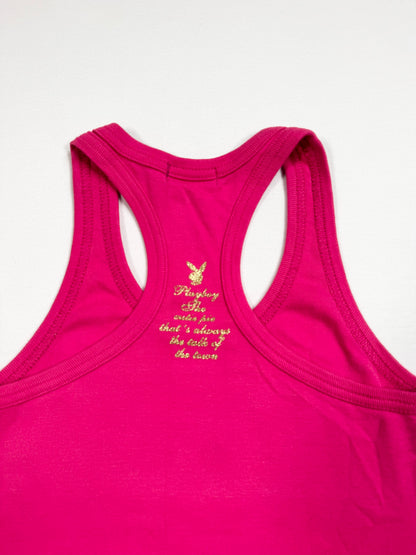 Pink Playboy Cherry Logo Tank ♡ S