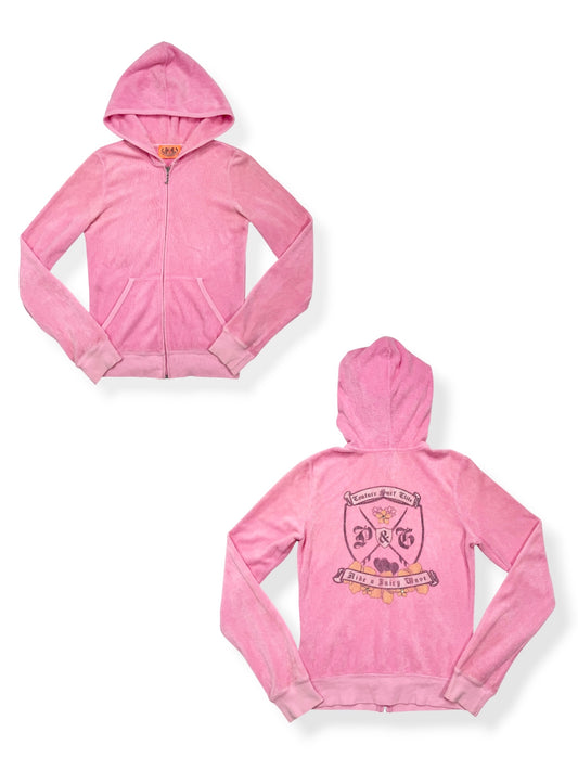 Juicy Couture Pink Towelling Zip Up ♡ S