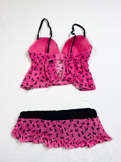 La Senza Cherry Cami & Microskirt Set ♡ XS