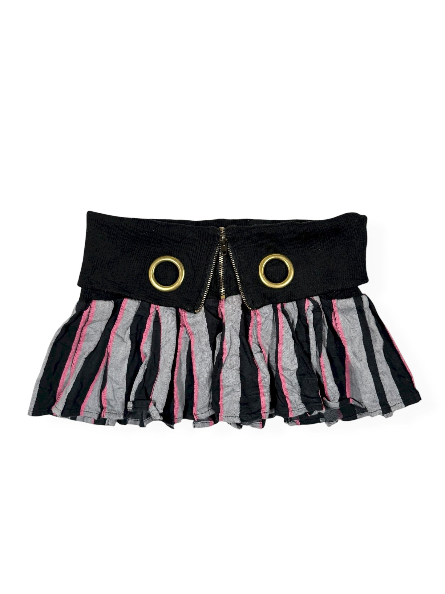 Gyaru O Ring Fold Over Mini Skirt ♡ Size S/M