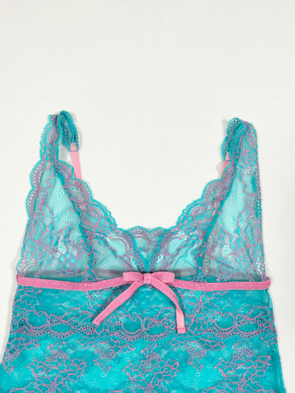 Blue Pink Lace Cami