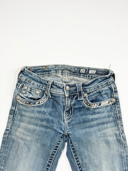 Miss Me Studded Flared Jeans ♡ 25”