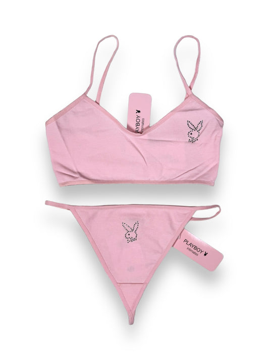 Playboy Bra + Thong Set