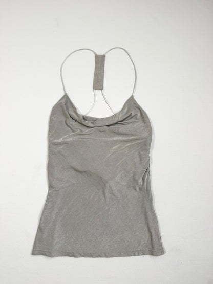 Morgan De Toi Grey Diamante Cowl Neck Cami ♡