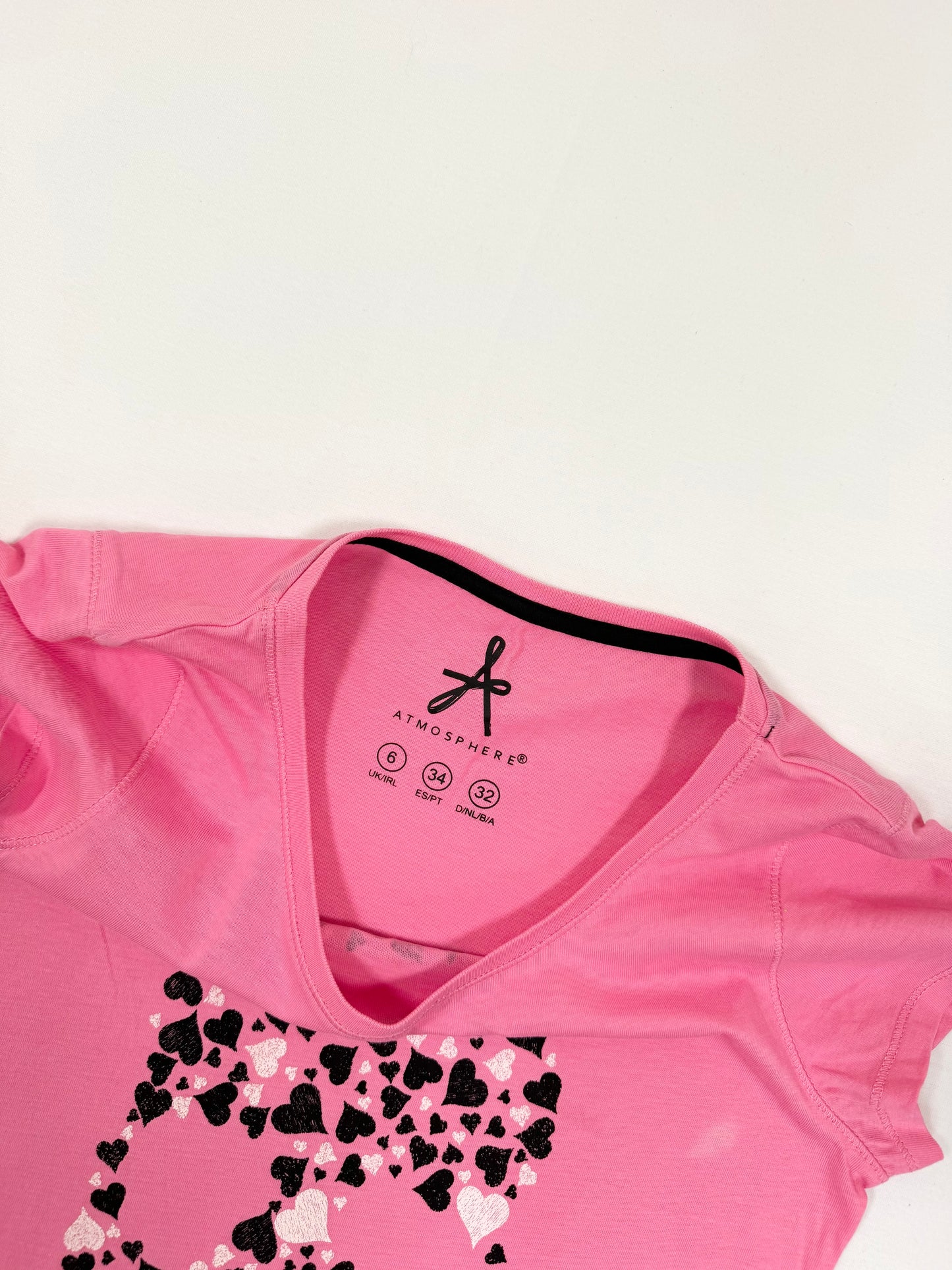 Pink Heart Skull Tee ♡ XS