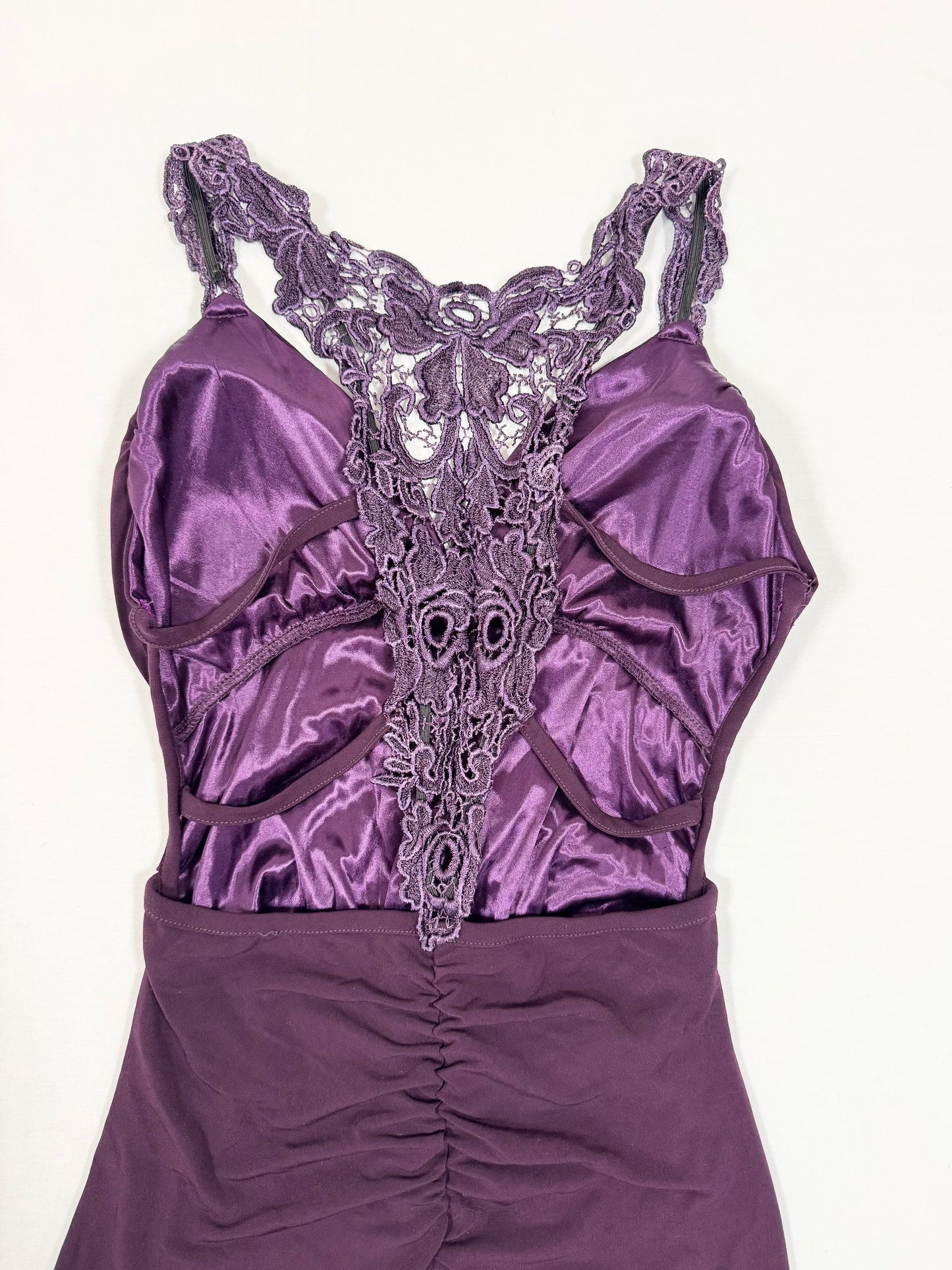 Xmania Purple Strappy Lace Back Dress ♡ S