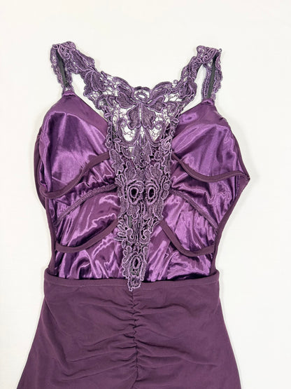 Xmania Purple Strappy Lace Back Dress ♡ S