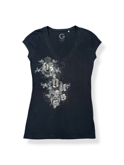Guess Grunge Sequin Logo Tee ♡ S