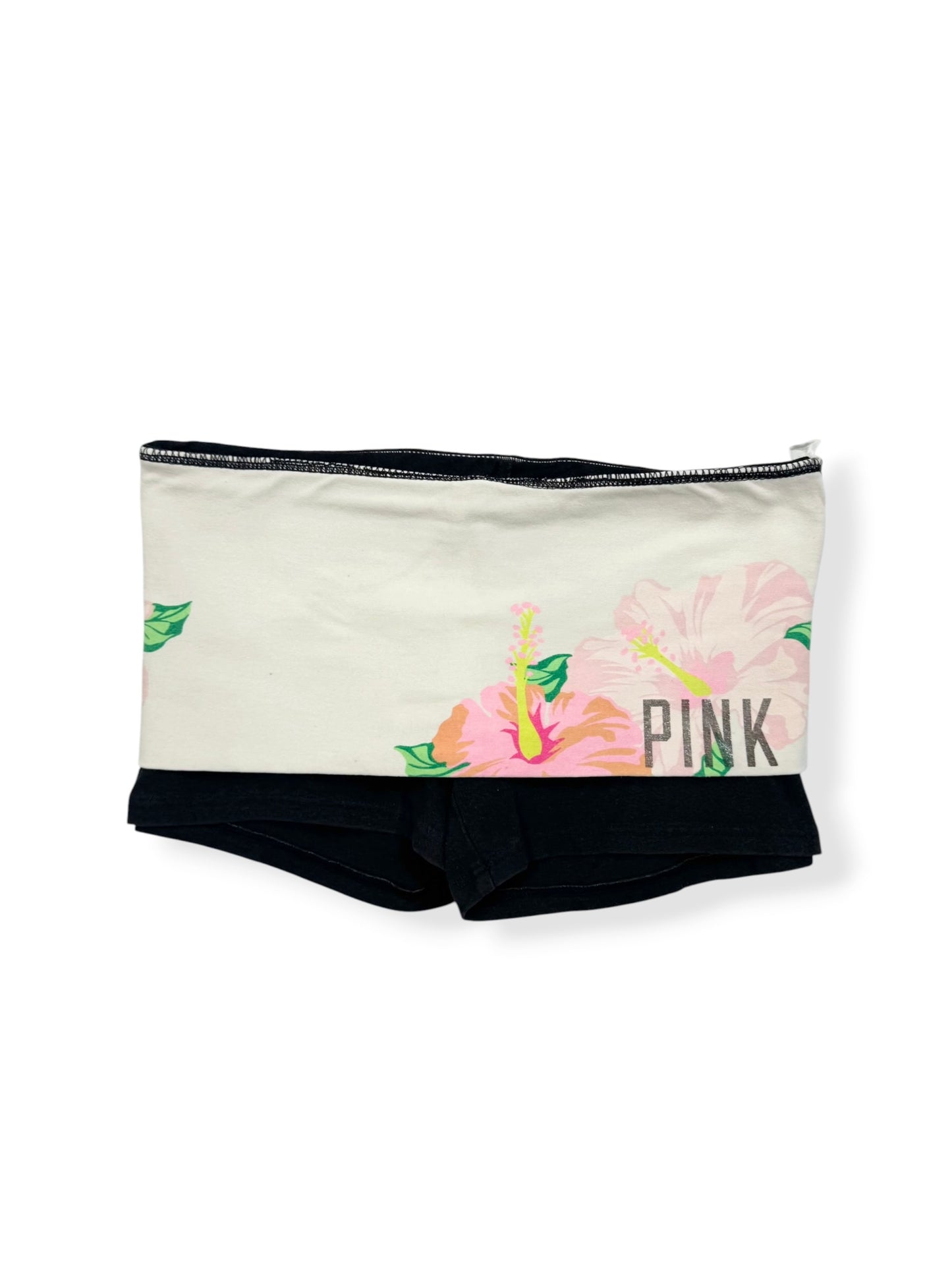 PINK Hibiscus Fold Over Shorts ♡ XS