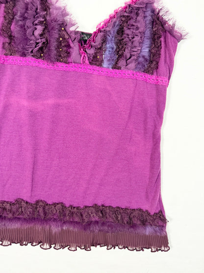 Ruffle Bust Purple Cami ♡ Size S
