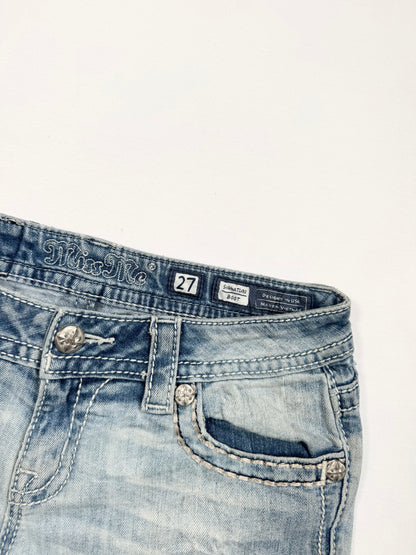 Miss Me Cross Shorts ♡ 27”