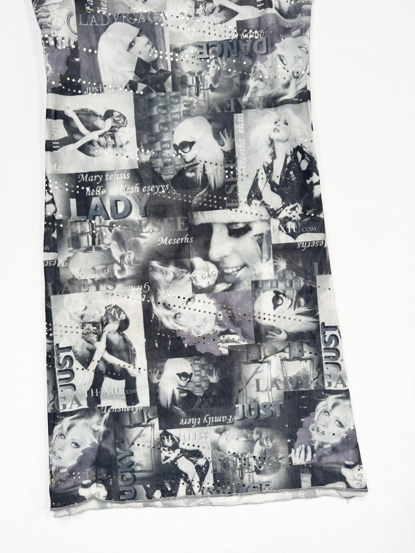 Lady Gaga Print Micromesh Dress ♡ XS