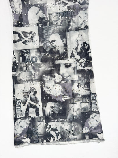 Lady Gaga Print Micromesh Dress ♡ XS