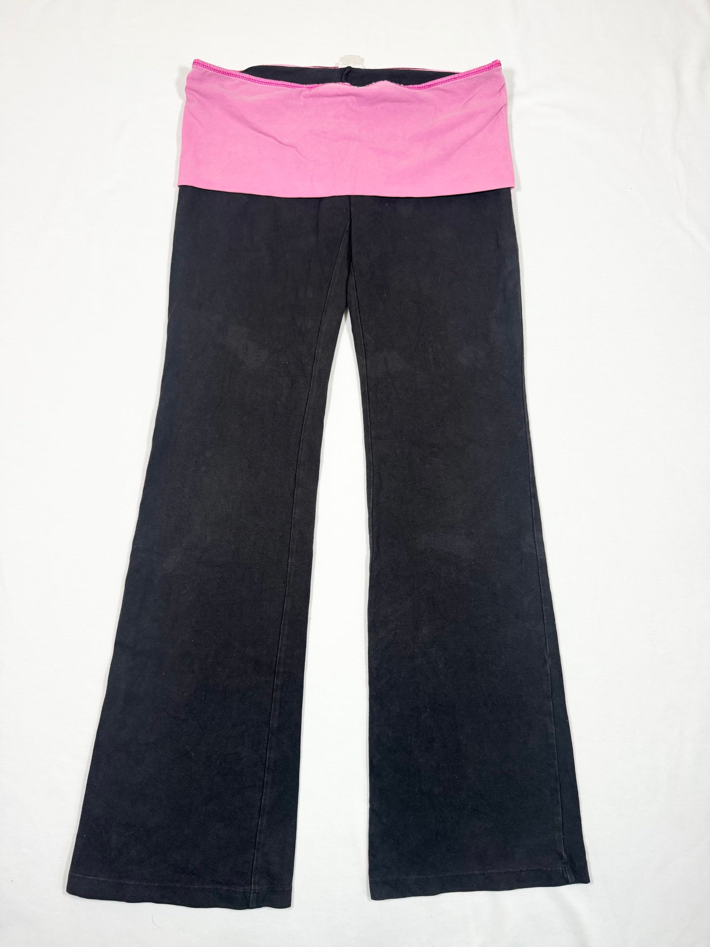 PINK Fold Over Flared Leggings ♡ M
