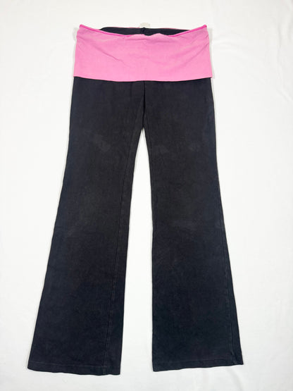 PINK Fold Over Flared Leggings ♡ M