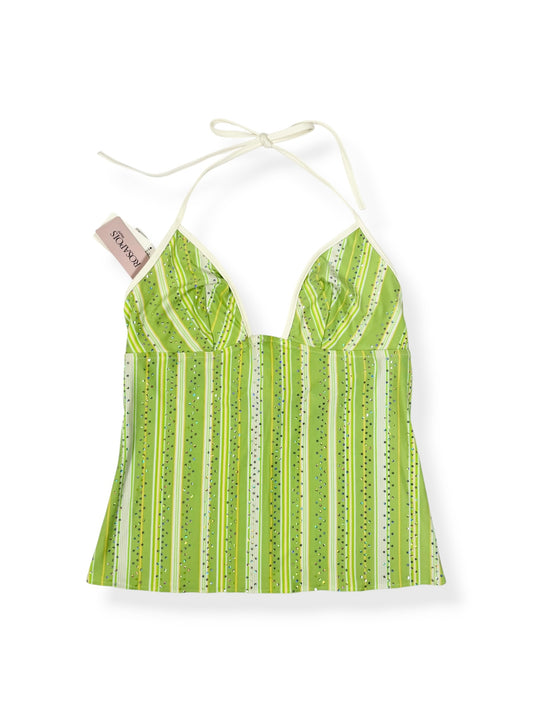 Green Sequin Striped Halter ♡ S