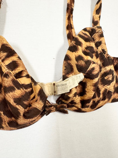 Lace Corset & Leopard Bra Set