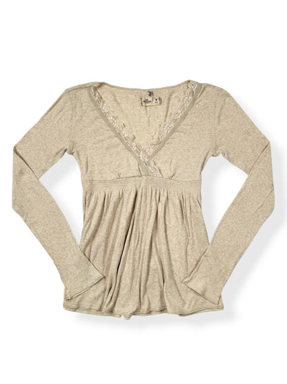 Hollister Tan Babydoll Knit ♡ M
