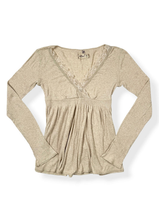 Hollister Tan Babydoll Knit ♡ M