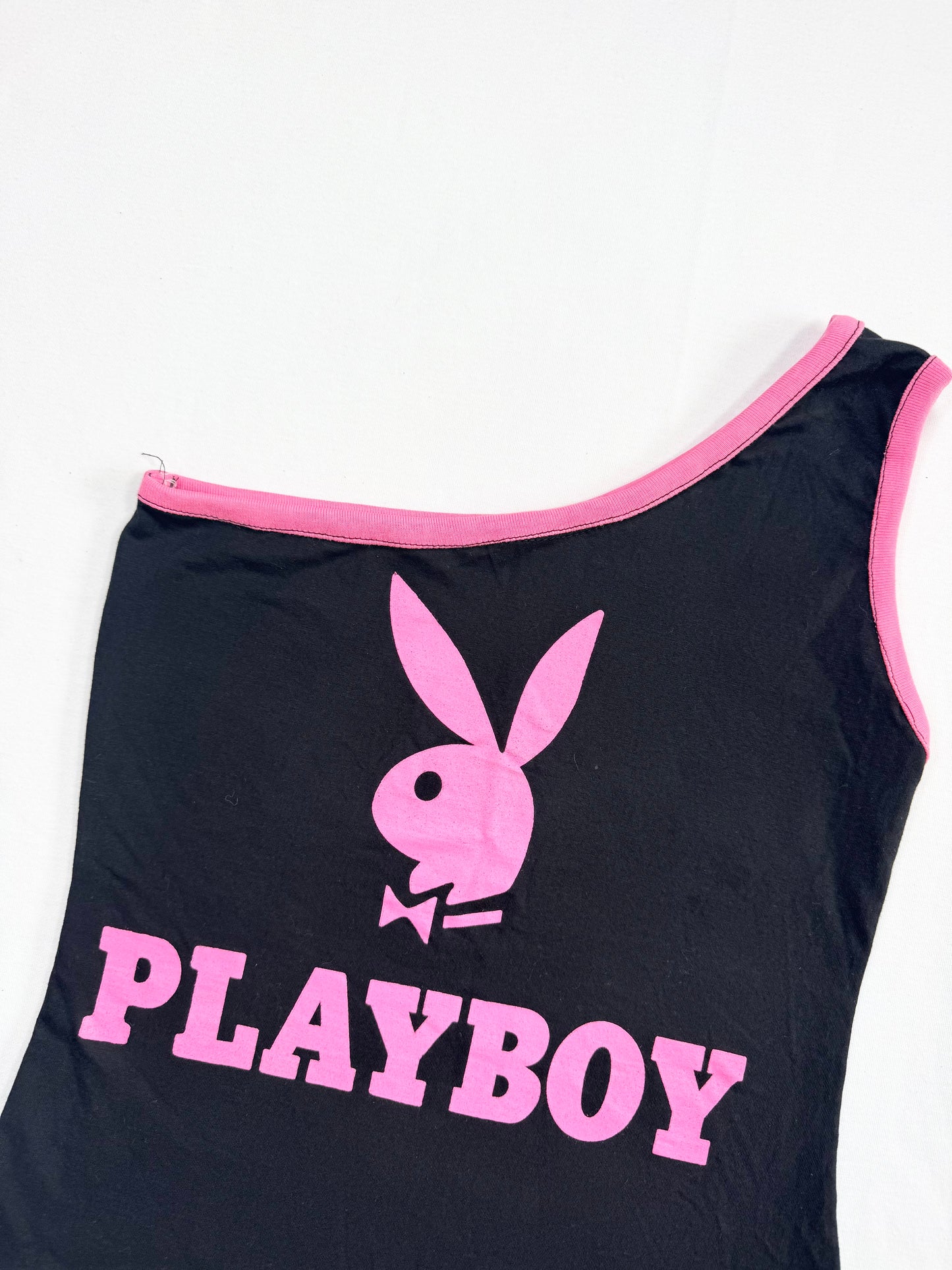 Playboy Pink & Black One Shoulder Tank ♡ S