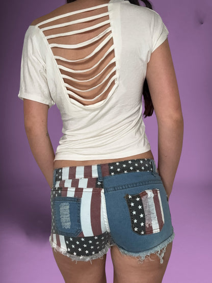 Cutout Back Batwing Tee ♡ Size S