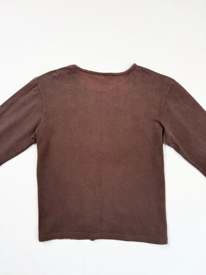 DKNY Brown Long Sleeved Top ♡ M
