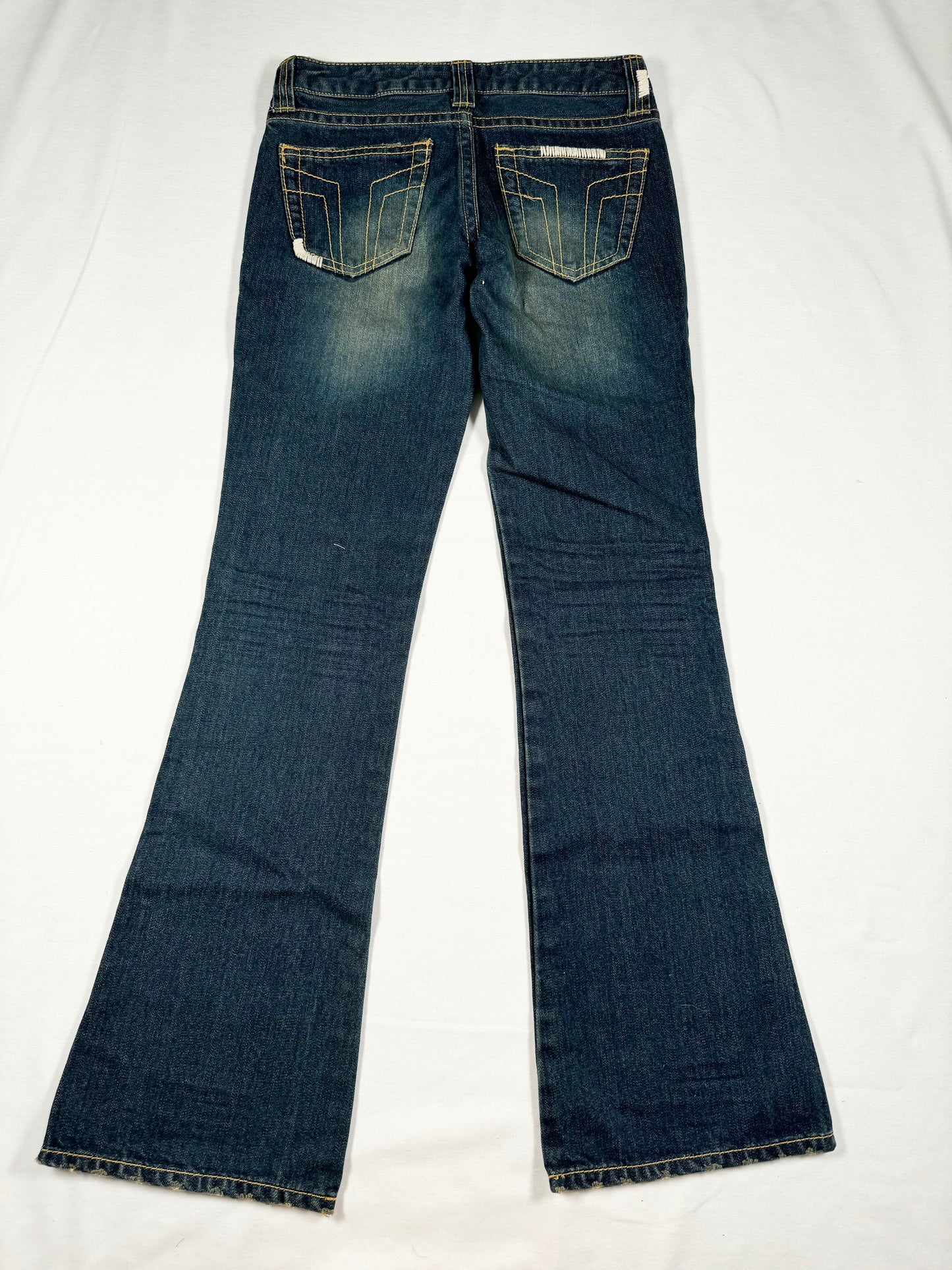 Swordfish Skull Flared Jeans