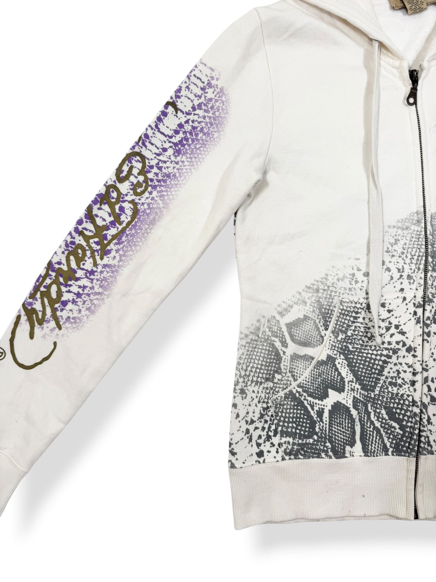 Ed Hardy Snakeprint Zip Up Hoodie ♡ M