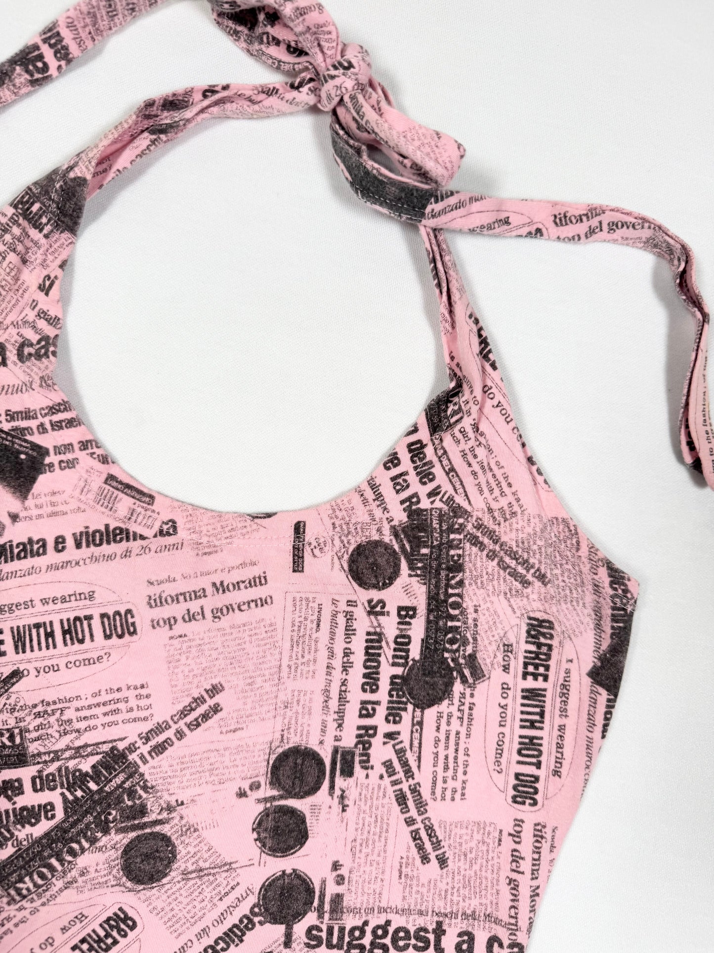 Magazine Print Halter ♡ Size S