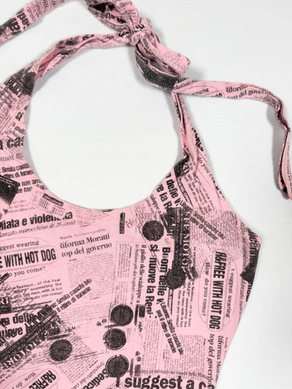 Magazine Print Halter ♡ Size S