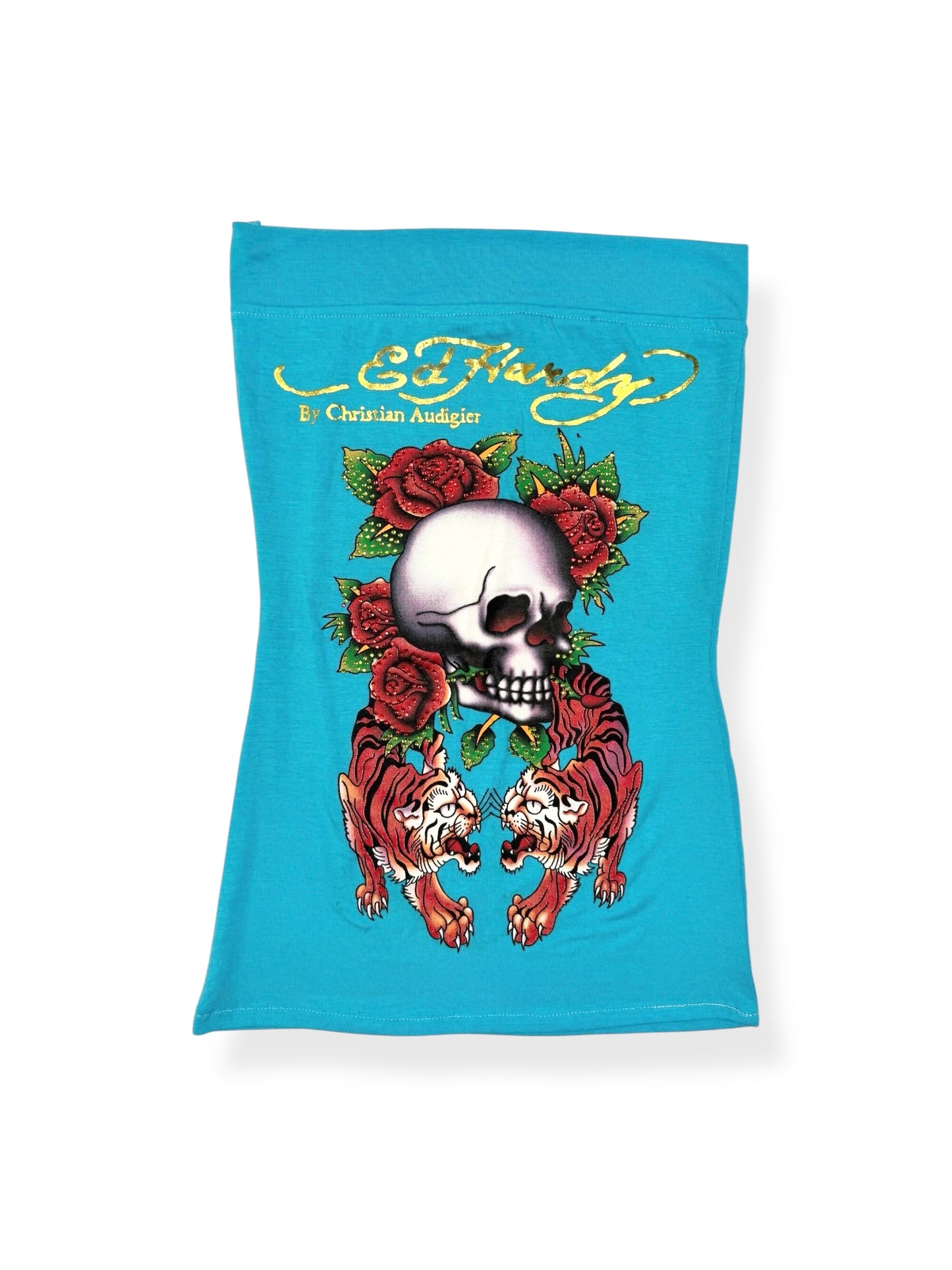 Blue Ed Hardy Tube Top
