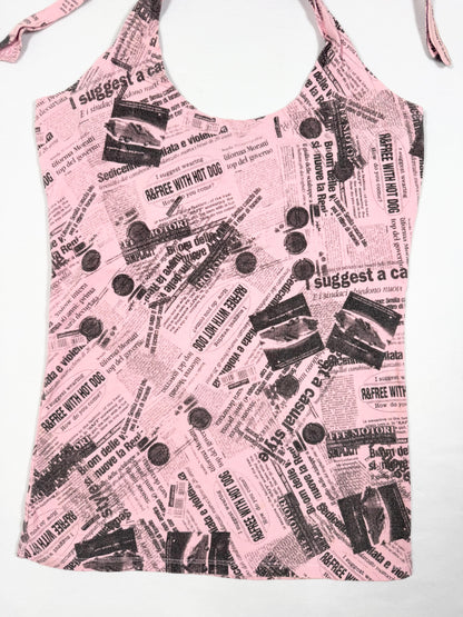 Magazine Print Halter ♡ Size S