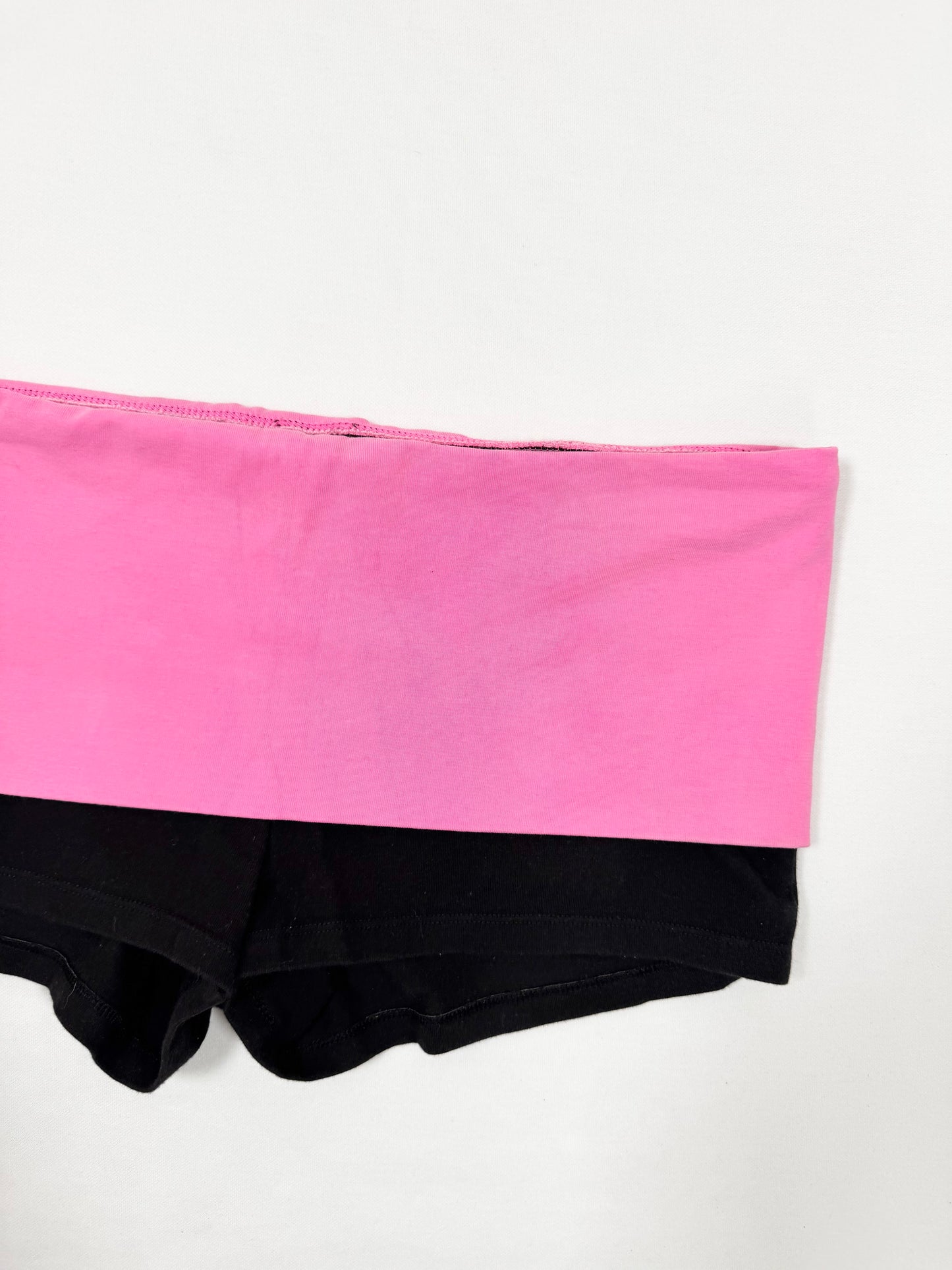 PINK Zebra Logo Fold Over Shorts ♡ L